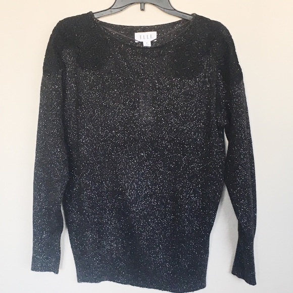 Elle Sweaters - SALE BNWT Elle Black Shoulder Detail Sweater